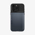 ACS06589 - iPhone 15 Pro Max Case Slim Armor CS in black showing the back with card in slot